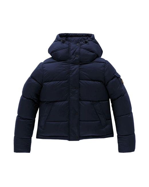Refrigiwear Blue Blaue Daunenjacke Mit Kapuze