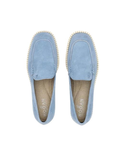 Shoes > flats > loafers Hogan en coloris Blue