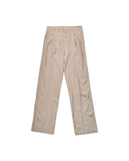 Soulland Gray Straight Trousers