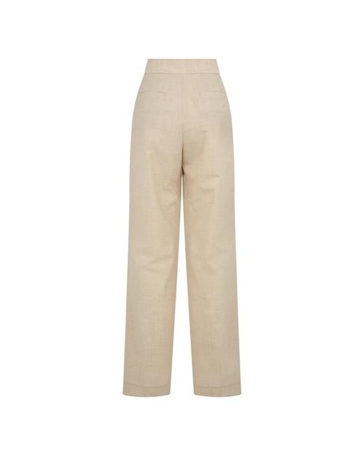 Moorer Natural Wide Trousers