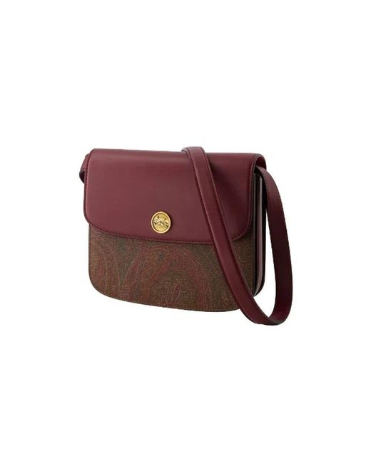 Etro Red Baumwoll-schultertaschen - zwei tragemöglichkeiten