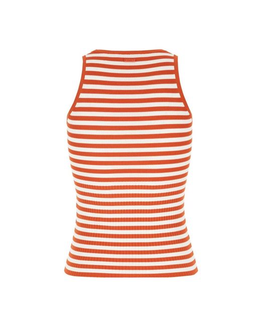 Max Mara Red Sleeveless Tops