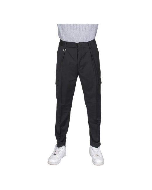 Paolo Pecora Black Slim-Fit Trousers for men