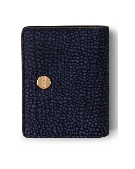 Borbonese Blue Suede wallet medium