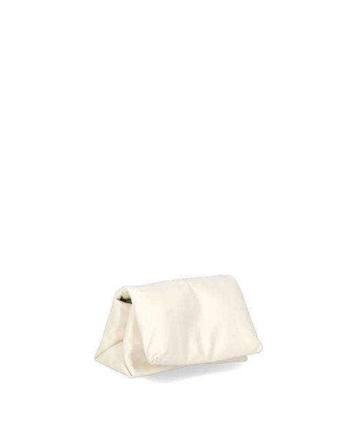 Marni Natural Cross body bags,kleine weiße leder-prisma-tasche