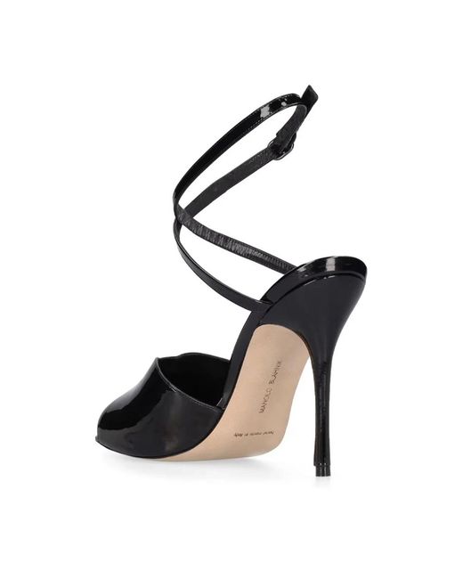 Manolo Blahnik Black High Heel Sandals
