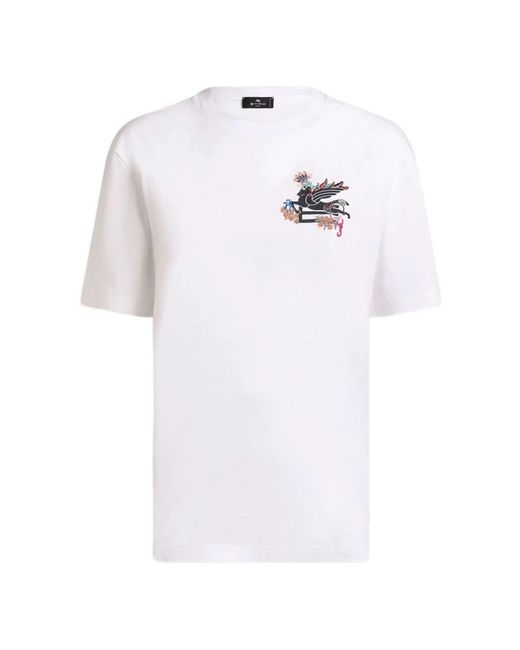 Etro Tops ,Wit ,Casual T-Shirts Collectie in het White