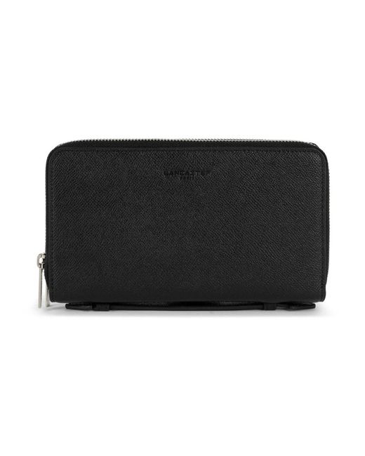 Lancaster Accessoires ,Zwart ,Leer Delphino Lucas Leren Ritsportemonnee in het Black
