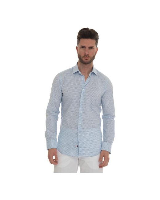 Carrel Blue Casual Shirts for men