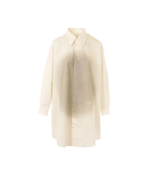 MM6 by Maison Margiela Natural Shirt Dresses