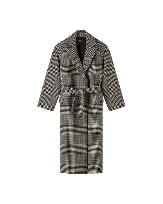 A.P.C. Gray Belted Coats