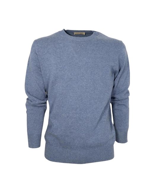 Cashmere Company Round-Neck Knitwear in het Blue voor heren