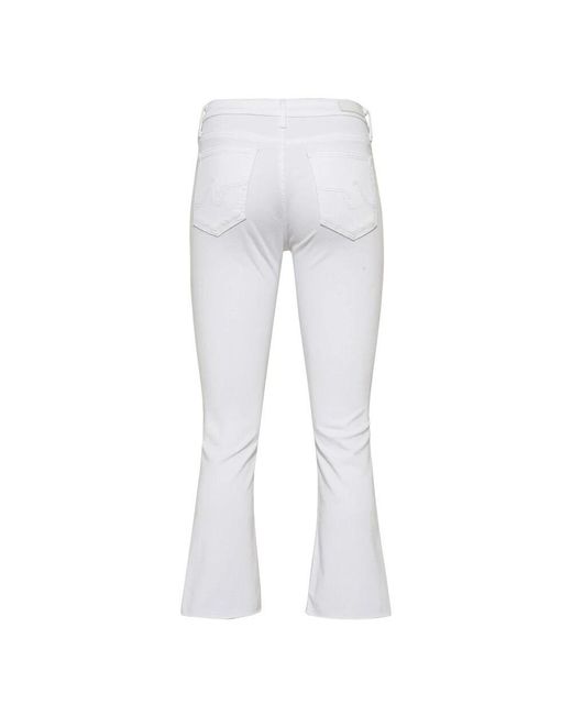 Cropped Trousers AG Jeans de color White