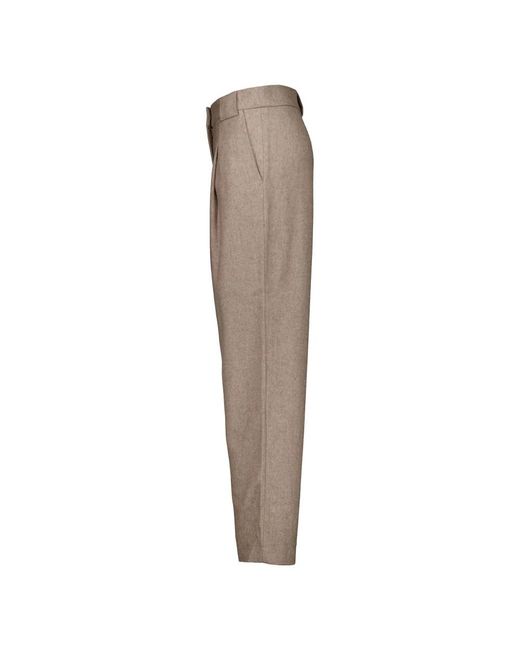 Straight Trousers co'couture de color Brown