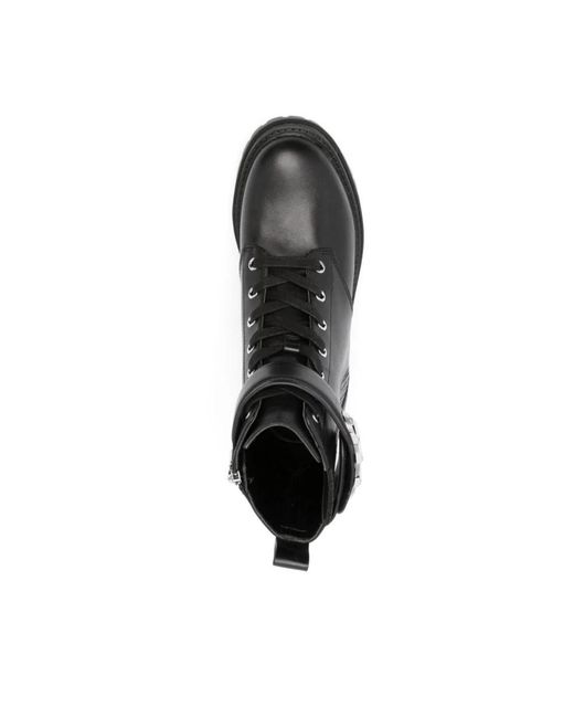 Michael Kors Black Lace-Up Boots