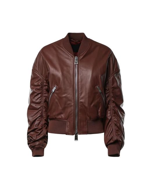 Dondup Brown Leather Jackets