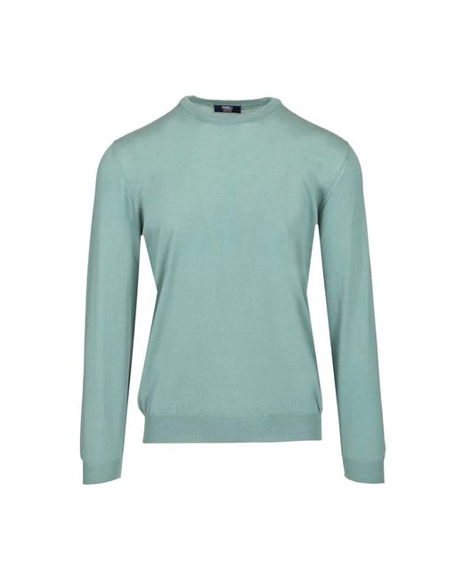 Round-Neck Knitwear Fedeli de hombre de color Green
