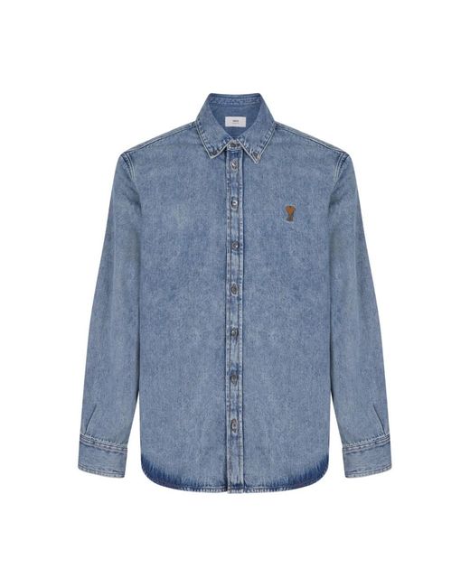 AMI Blue Denim Shirts for men