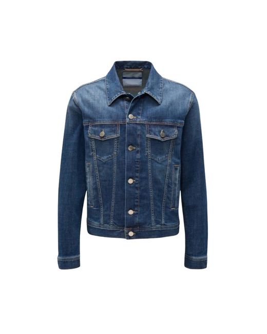 Jacob Cohen Blue Denim Jackets for men