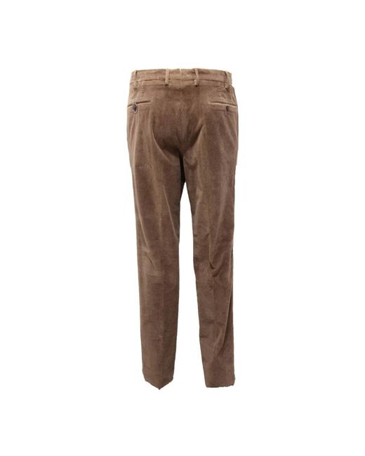 PT01 Brown Slim-Fit Trousers for men