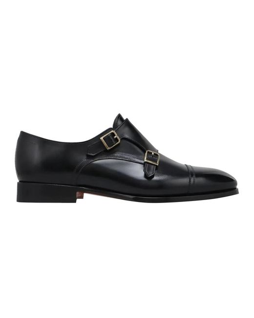 Santoni Black Dress Shoes for men