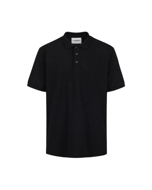 Iceberg Black Polo Shirts for men