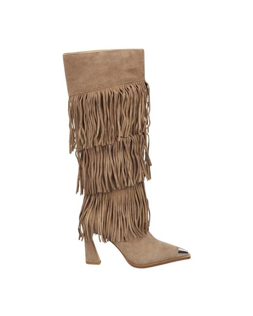 Alma En Pena. Brown Cowboy & Biker Boots