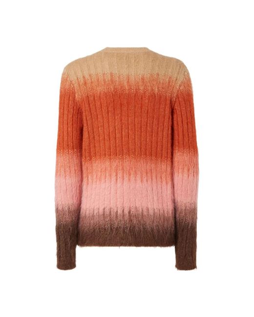 Fendi Orange Round-Neck Knitwear