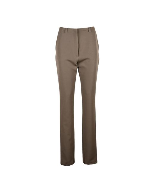 Thelatest Gray Straight Trousers