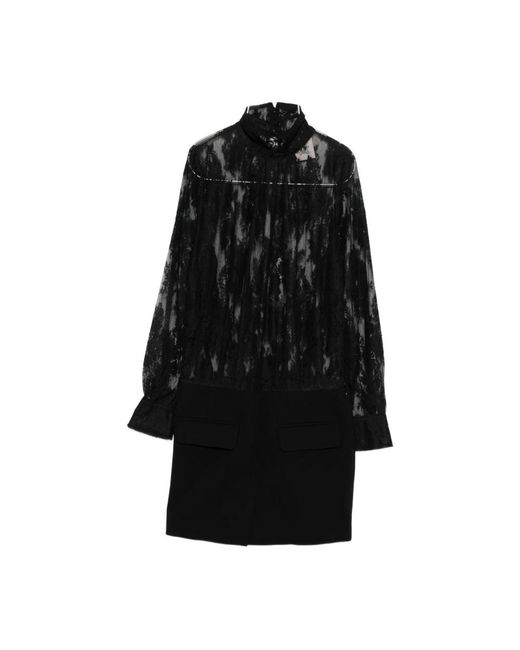 Semicouture Black Midi Dresses