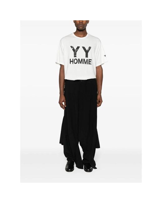 Yohji Yamamoto Black Wide Trousers for men