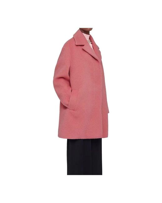 Jil Sander Single-Breasted Coats in Pink | Lyst