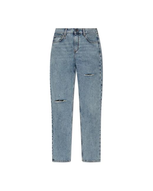 Amiri Jeans ,Blauw ,Katoen Jeans Met Schaafwonden in het Blue