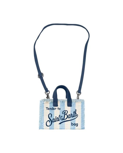 Mc2 Saint Barth Blue Streifen Pop Handytasche Für Frauen