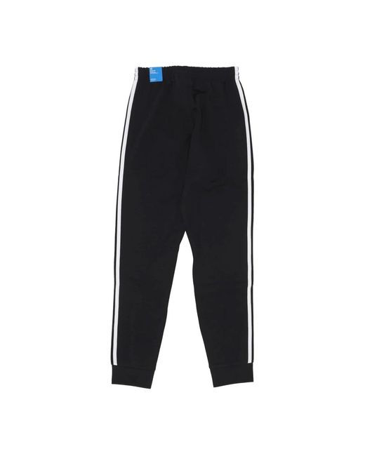 Adidas Fitness ,Zwart ,Polyester Zwart/Wit Trainingsbroek Met Boord in het Black voor heren