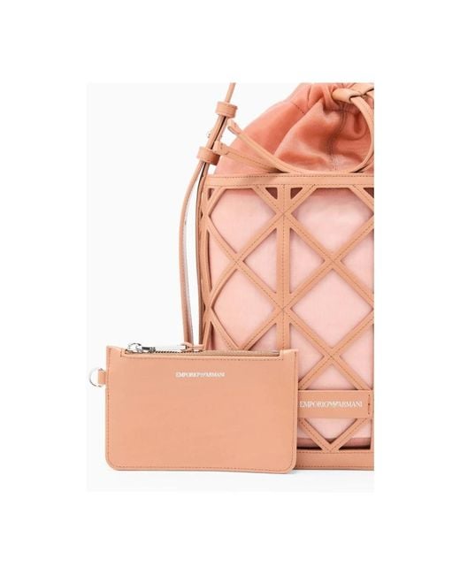Emporio Armani Pink Bucket Bags