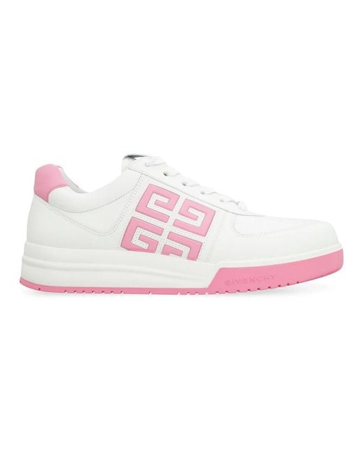 Givenchy Schoenen ,Wit ,Leer G4 Low-Top Sneakers in het Pink