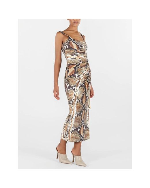 Roberto Cavalli Metallic Midi Dresses