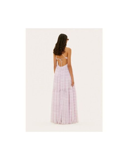 Jacquemus Purple Mistral baumwollkleid mit v-ausschnitt