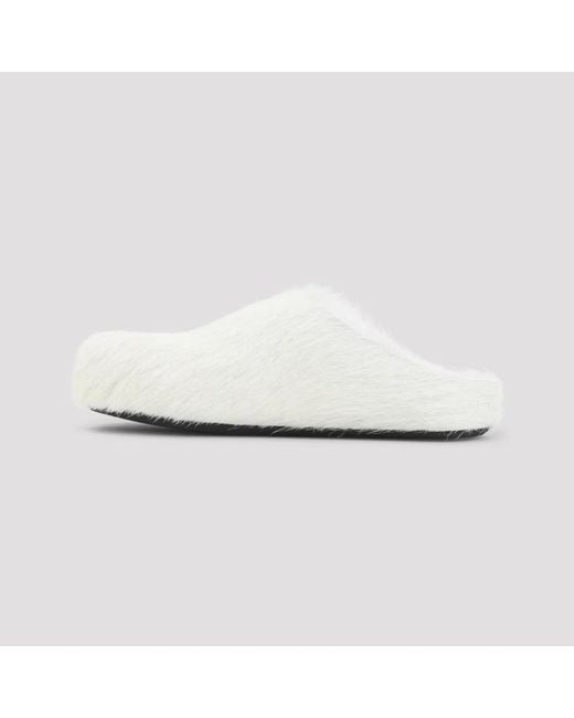 Marni White Mules