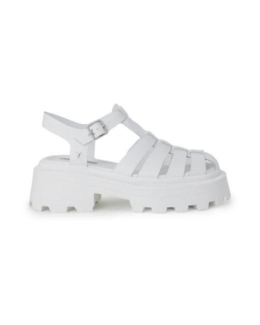 Windsor Smith White Flat Sandals