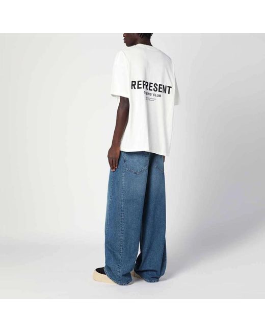 Represent Tops ,Wit ,Katoen Owners Club T-Shirt in het White voor heren