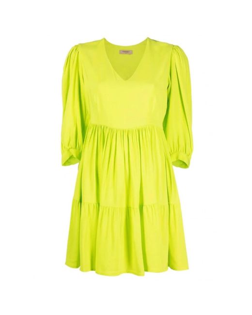 Twinset Yellow Short Dresses