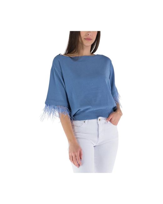Guess Blue Round-Neck Knitwear