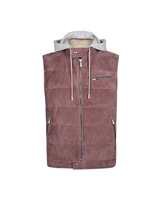 Vests di Eleventy in Purple da Uomo