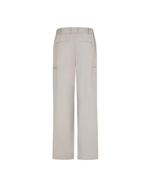 Fendi Gray Straight Trousers for men