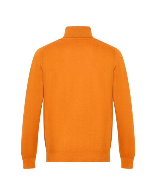 Fedeli Rollkragenpullover in Orange für Herren