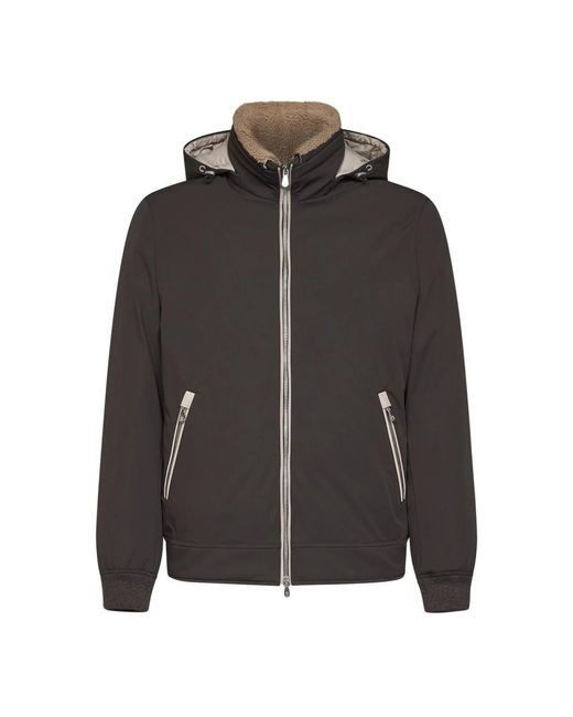 Brunello Cucinelli Black Winter Jackets for men