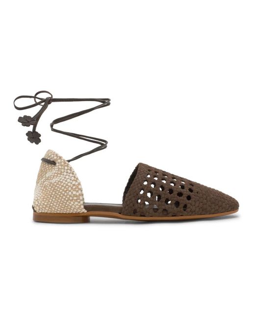 Castaner Brown Flache Damen-Espadrille