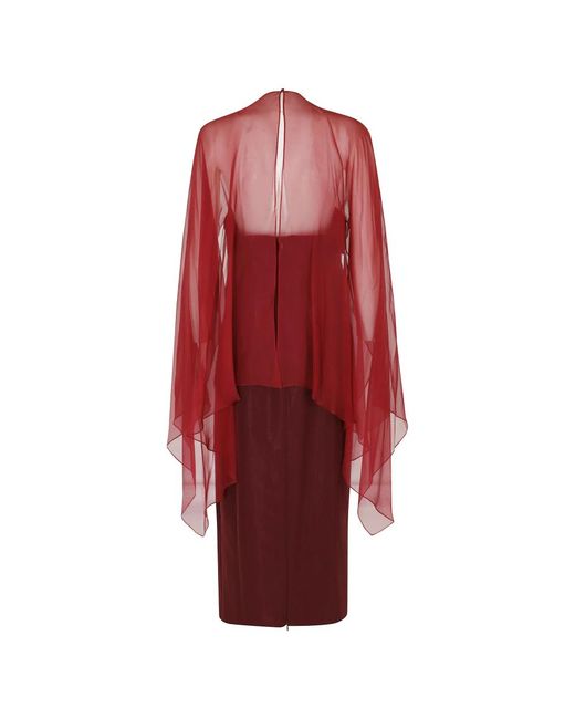 Alberta Ferretti Abito Liquid Tailoring in het Red